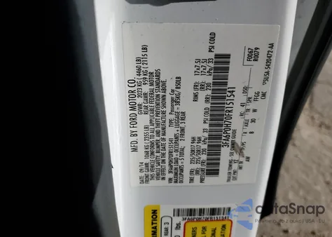 2015 Ford Fusion Se из США, поврежденный, VIN 3FA6P0H70FR151541